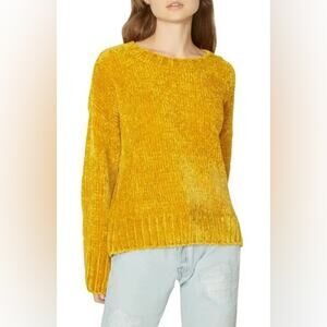 Nordstroms' Sanctuary Gold Chenille Pullover Sweater Size Medium (Runs Large)